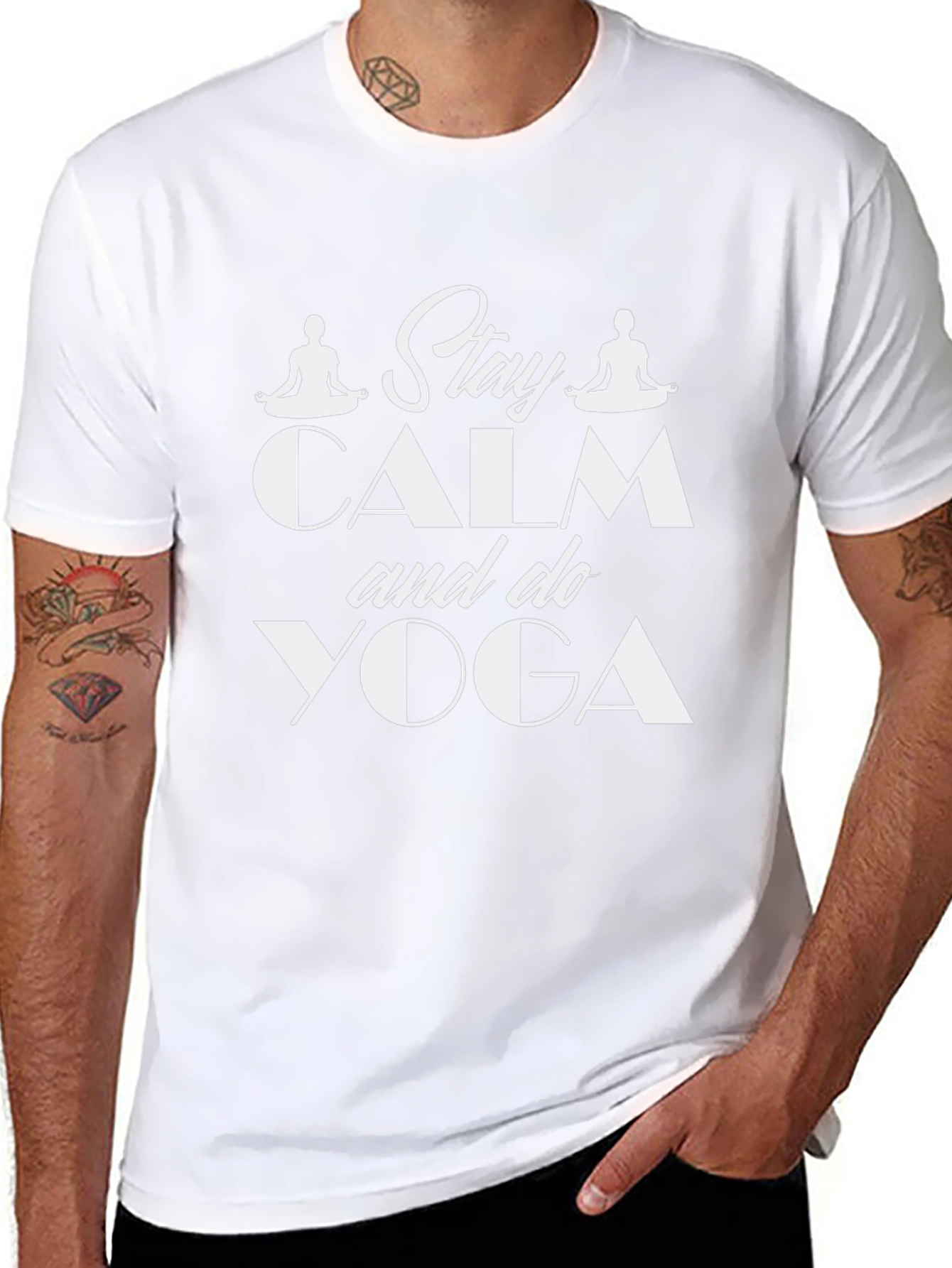 Stay Calm & Do Yoga Black Graphic Tee