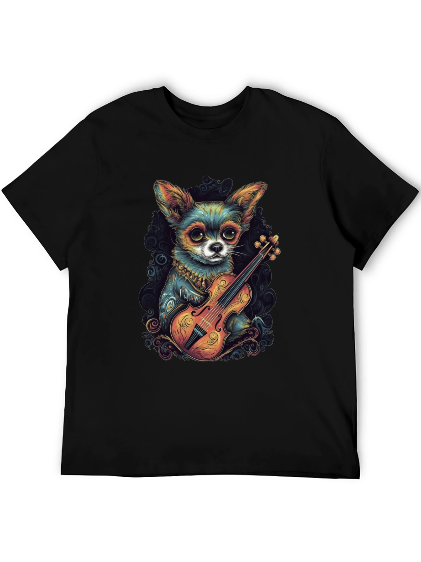 Chihuahua Violinist Graphic T-Shirt