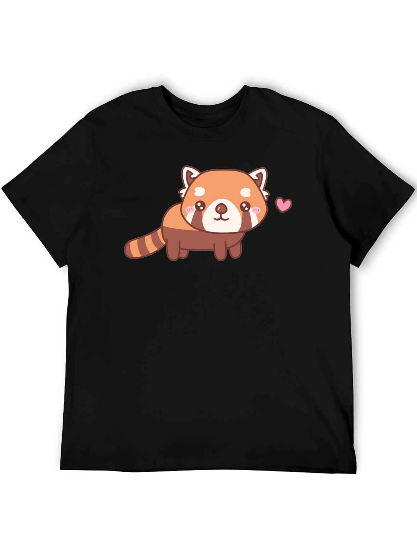 Cute Red Panda Graphic T-Shirt - Unisex Black Tee