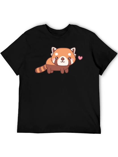 Cute Red Panda Graphic T-Shirt - Unisex Black Tee