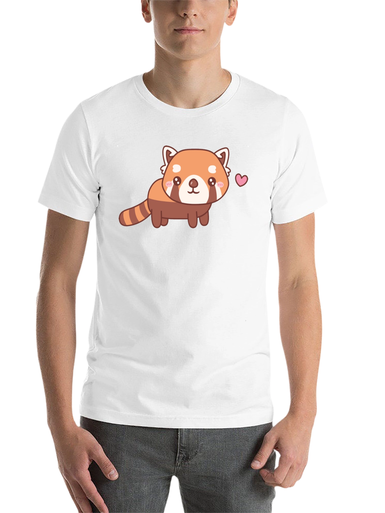 Cute Red Panda Graphic T-Shirt - Unisex Black Tee