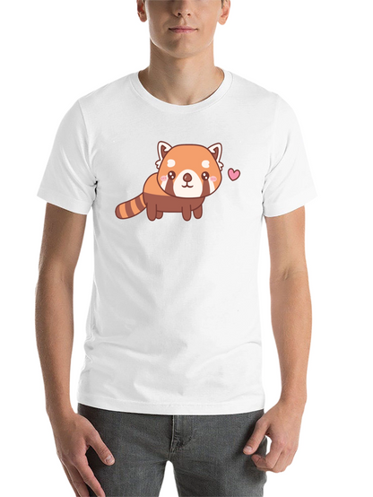 Cute Red Panda Graphic T-Shirt - Unisex Black Tee