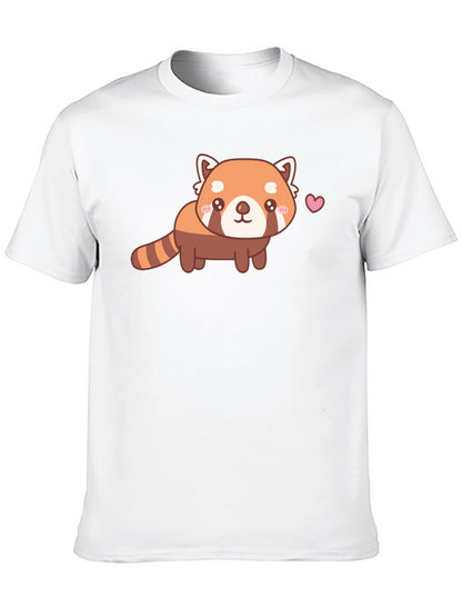 Cute Red Panda Graphic T-Shirt - Unisex Black Tee