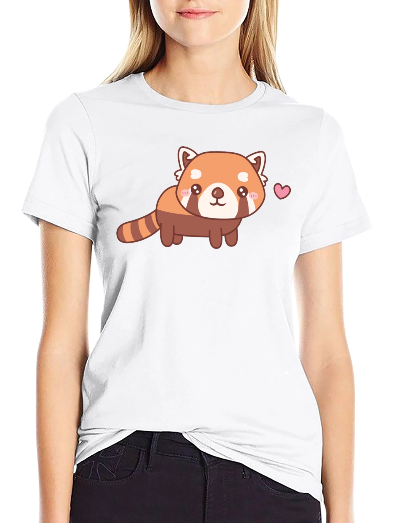Cute Red Panda Graphic T-Shirt - Unisex Black Tee