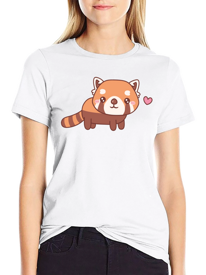 Cute Red Panda Graphic T-Shirt - Unisex Black Tee