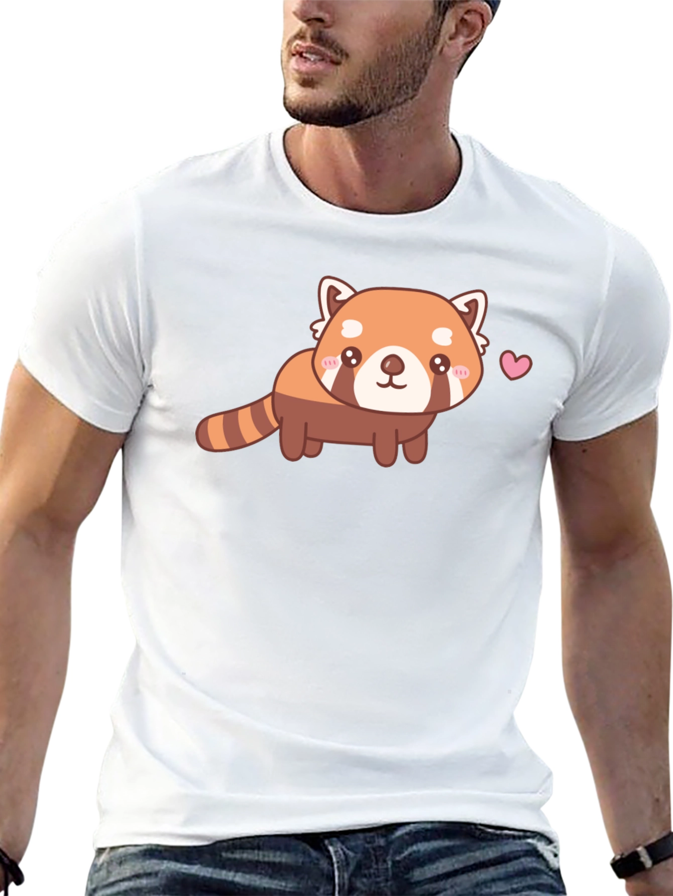 Cute Red Panda Graphic T-Shirt - Unisex Black Tee