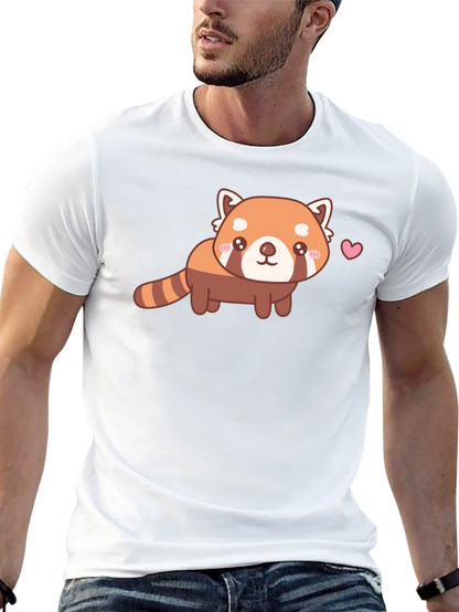 Cute Red Panda Graphic T-Shirt - Unisex Black Tee