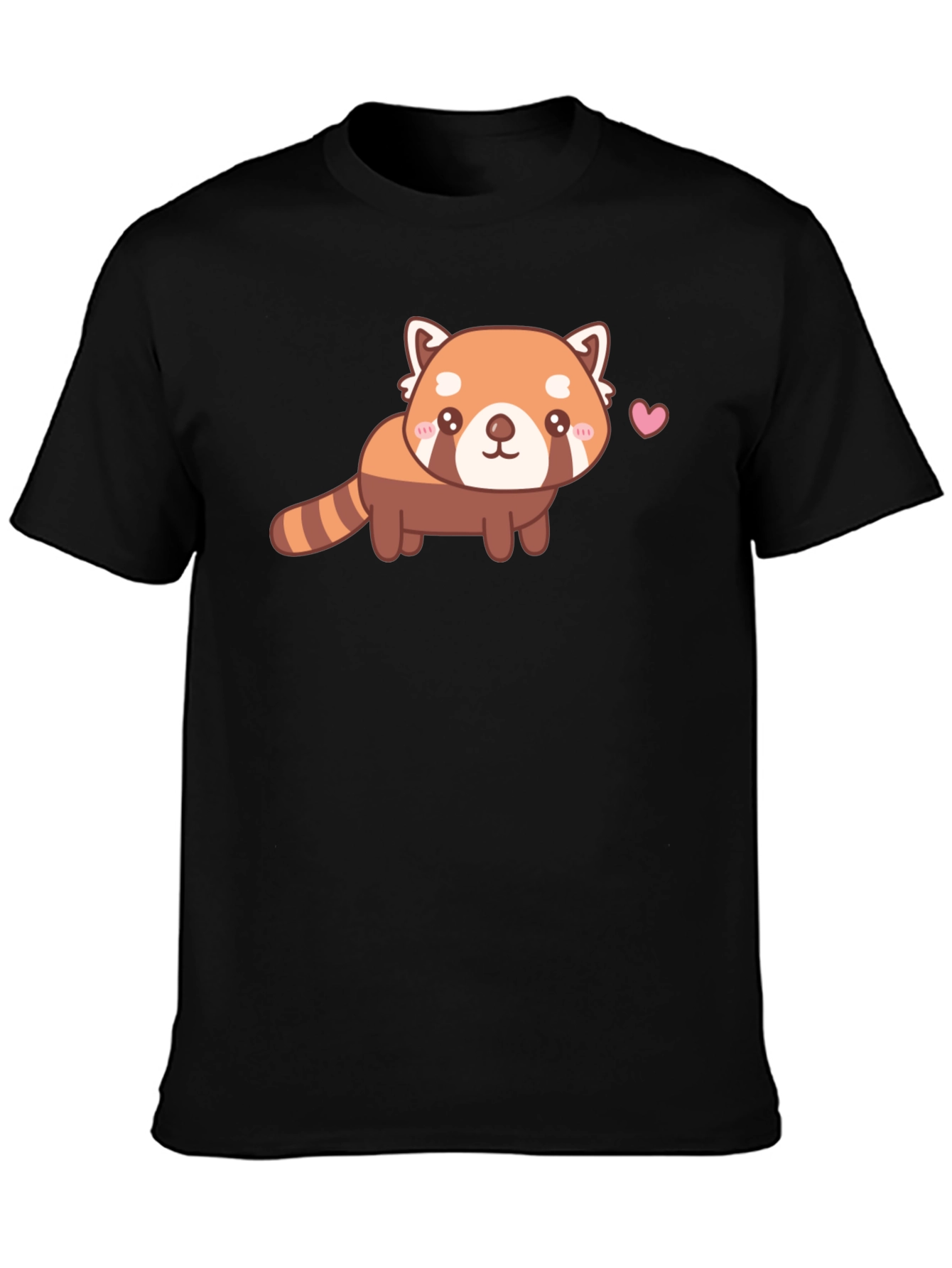 Cute Red Panda Graphic T-Shirt - Unisex Black Tee