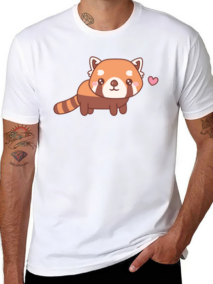 Cute Red Panda Graphic T-Shirt - Unisex Black Tee