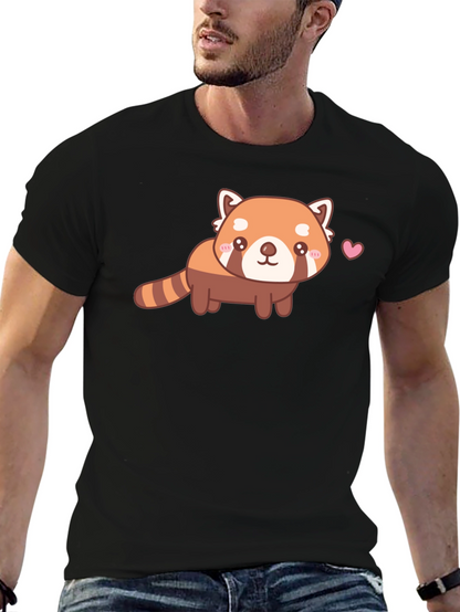 Cute Red Panda Graphic T-Shirt - Unisex Black Tee