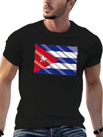 Cuba Flag Graphic T-Shirt - Black