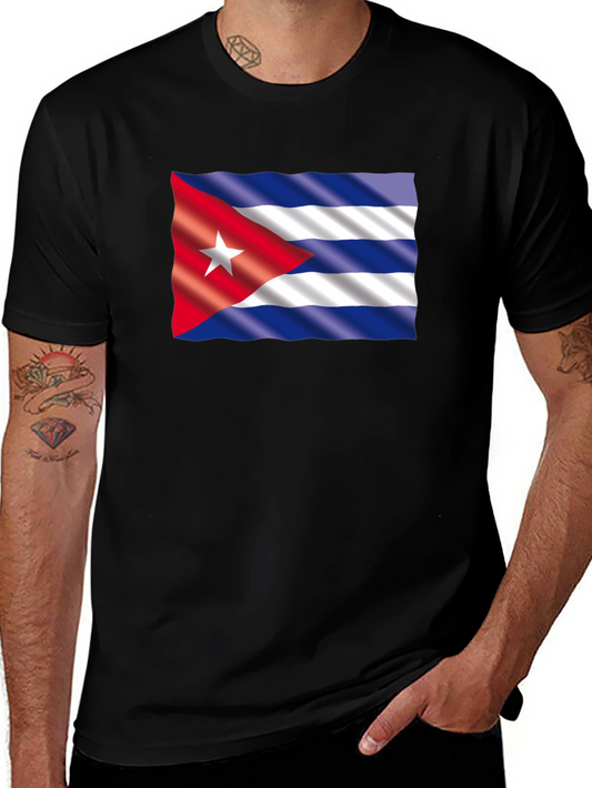 Cuba Flag Graphic T-Shirt - Black