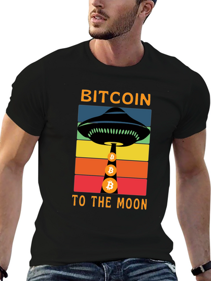 Bitcoin to the Moon Graphic T-Shirt
