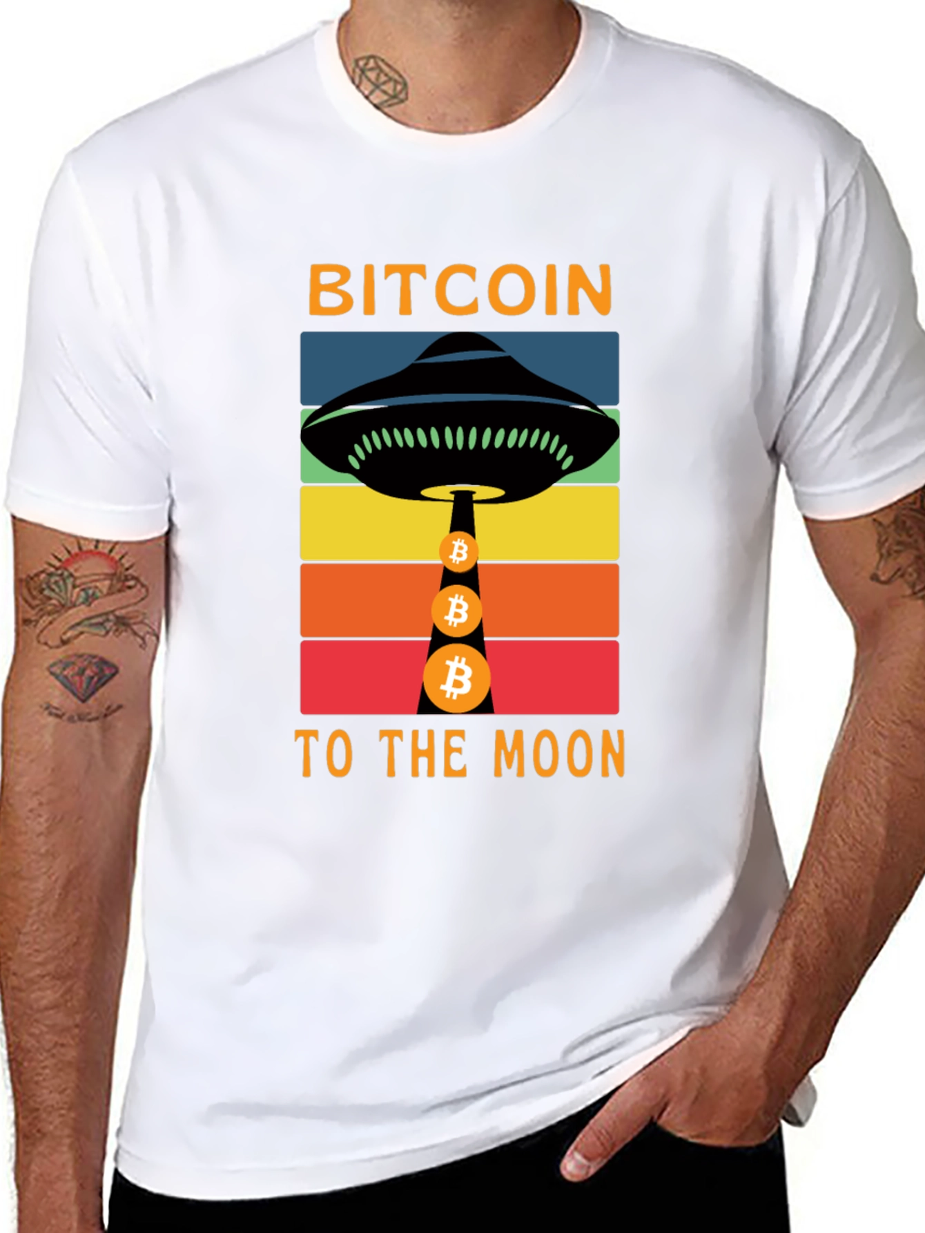 Bitcoin to the Moon Graphic T-Shirt