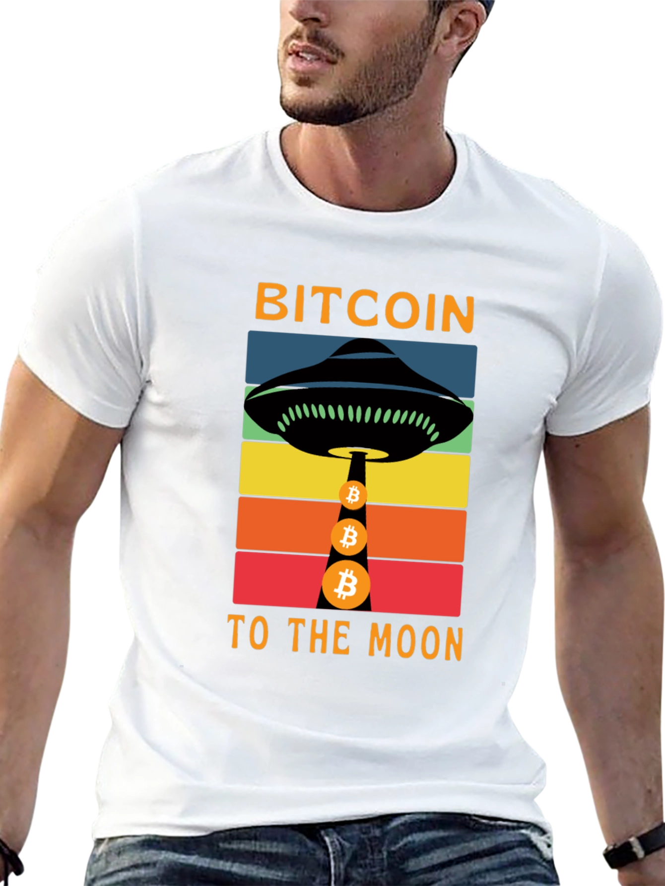 Bitcoin to the Moon Graphic T-Shirt