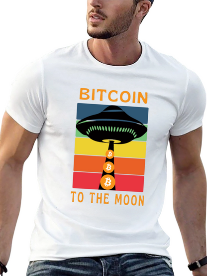 Bitcoin to the Moon Graphic T-Shirt