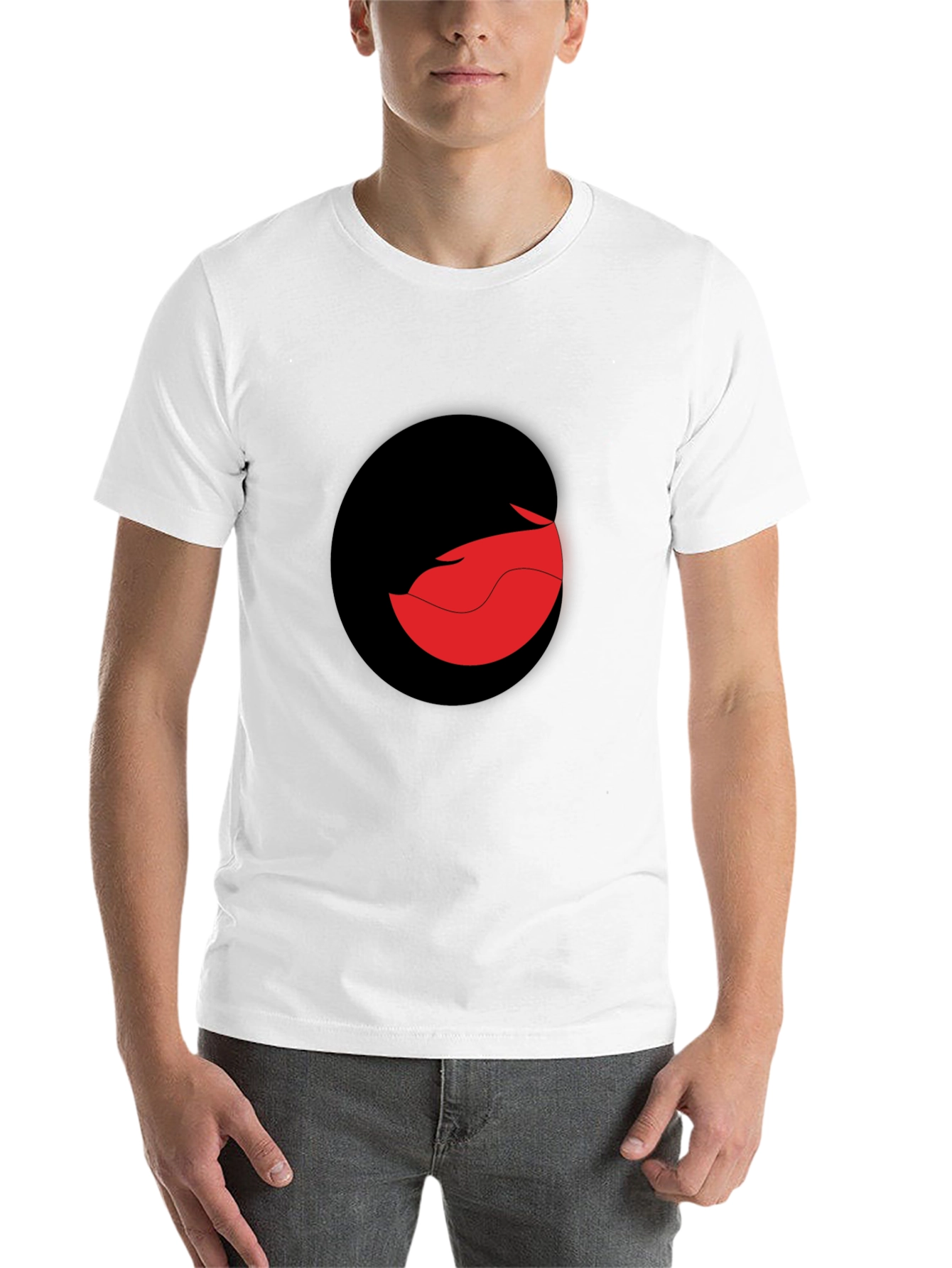 Modern Black T-Shirt with Abstract Graphic