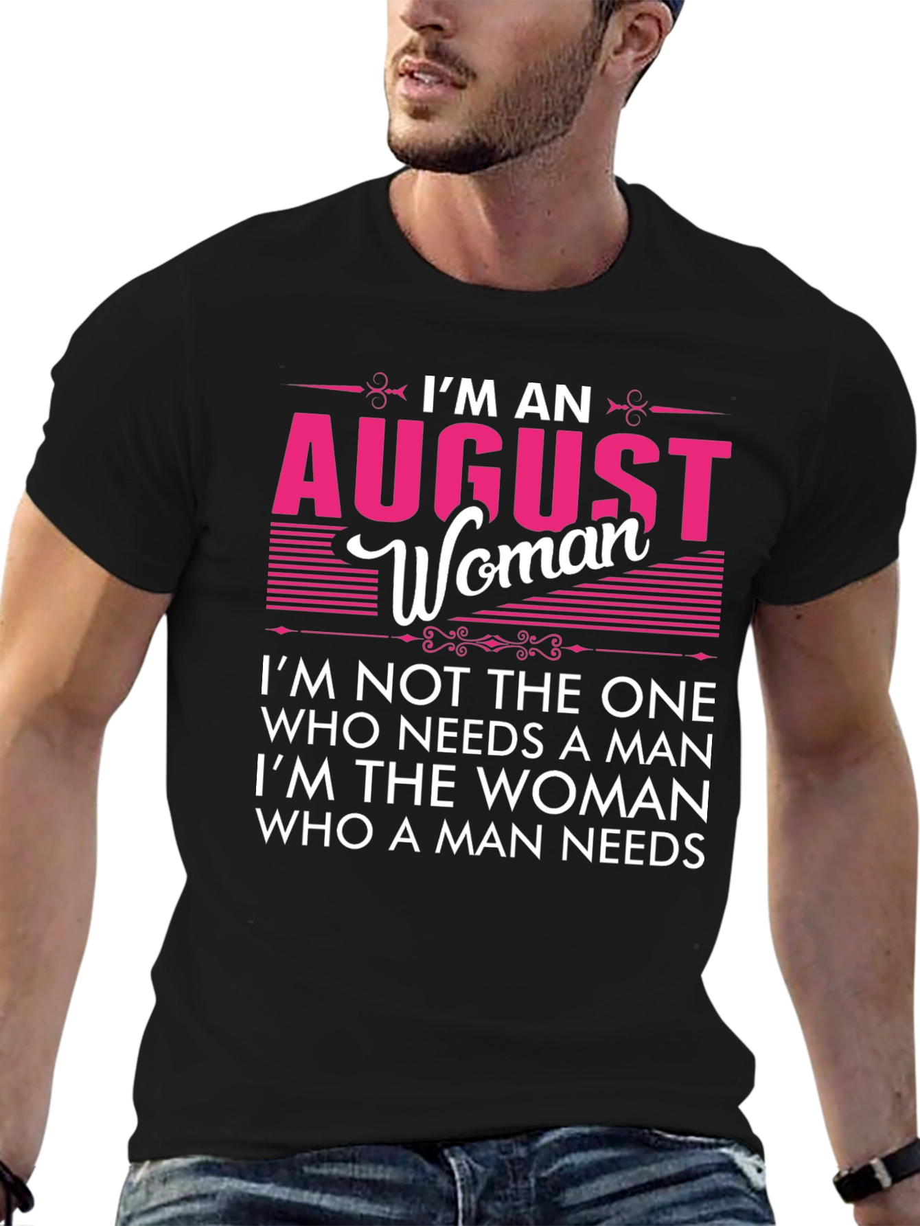 August Woman Graphic Tee - Birthday Gift