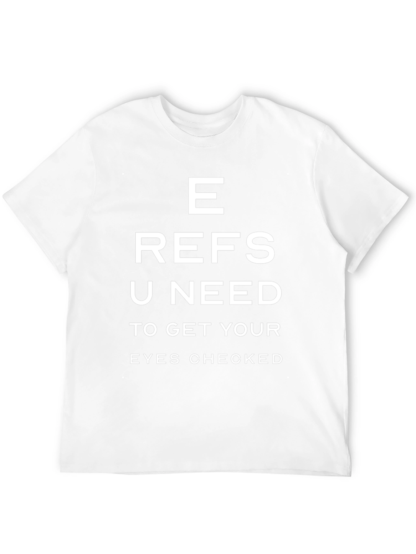 Funny Referees Eye Chart Black T-Shirt