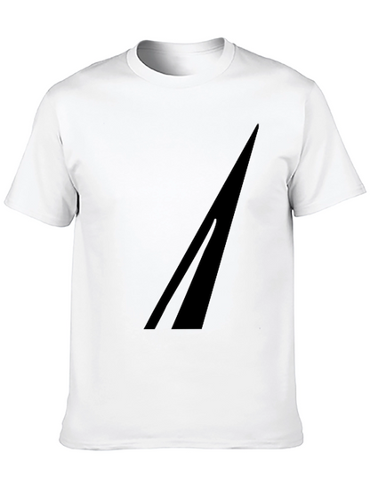 Mens Black Graphic Tee - Minimalist Design