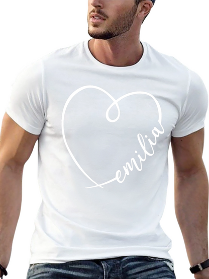 Emilia Heart Graphic Tee - Black