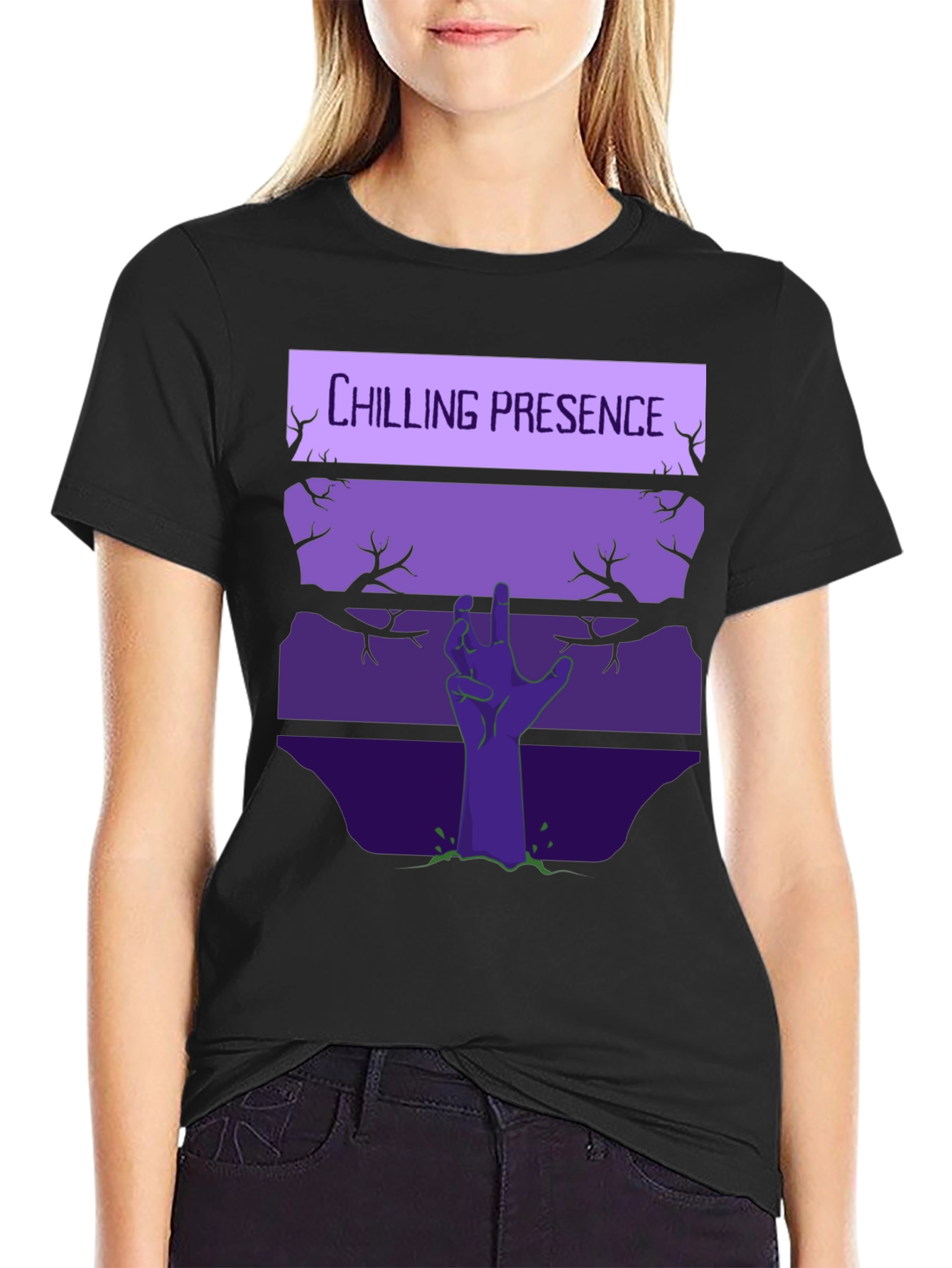 Chilling Presence Graphic T-Shirt
