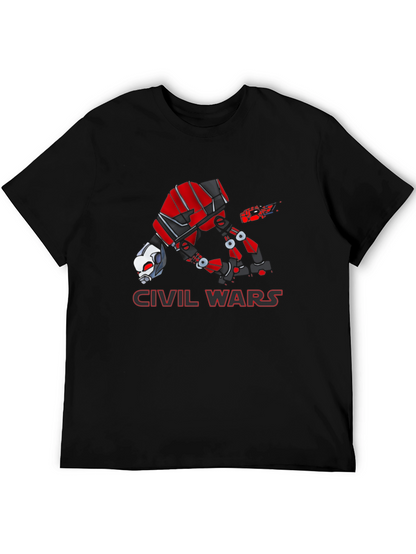 Civil War Ant-Man Graphic Print Black T-Shirt