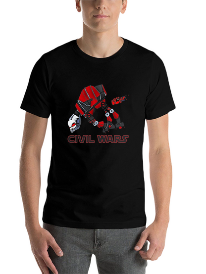 Civil War Ant-Man Graphic Print Black T-Shirt