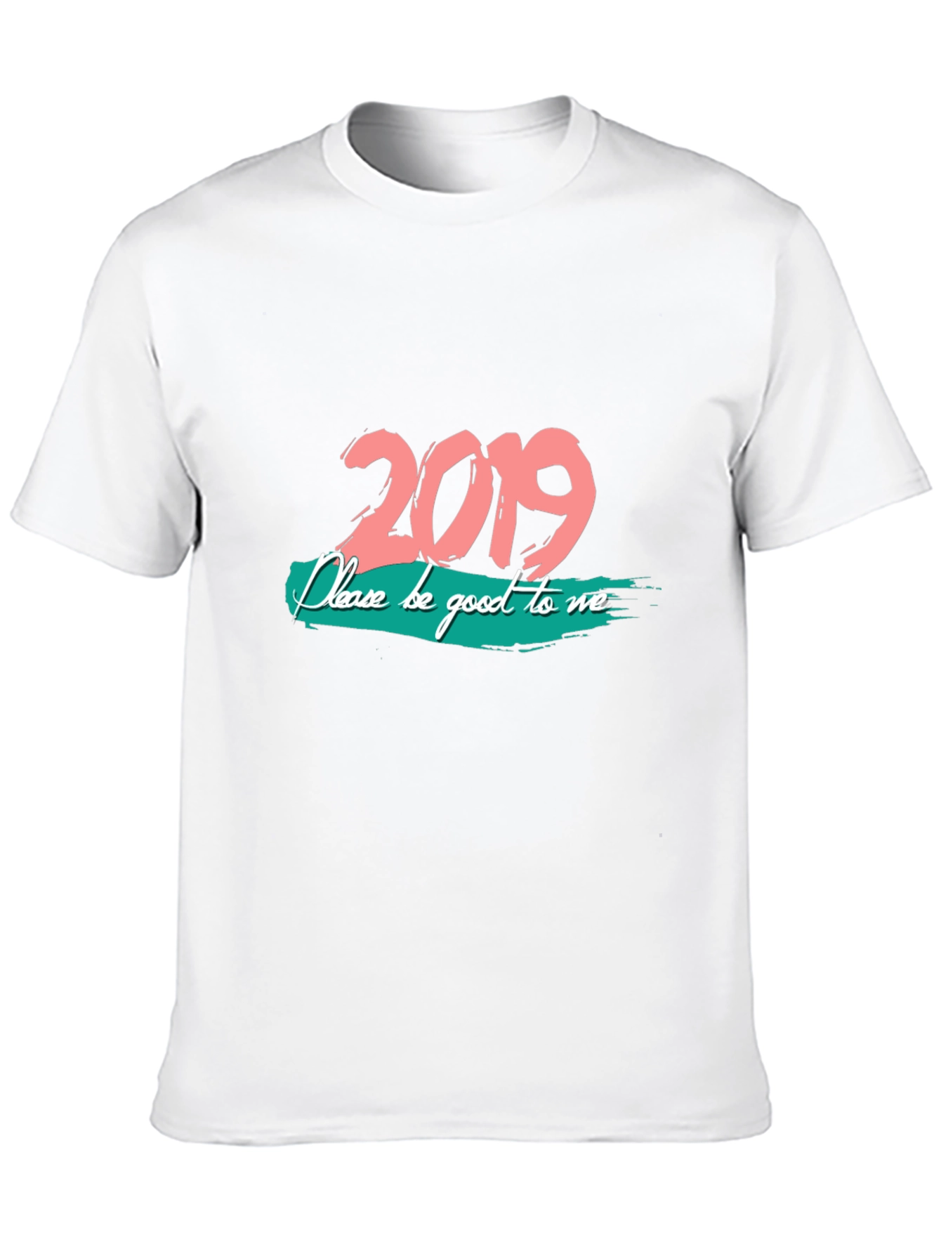 2019 Graphic Print Black T-Shirt