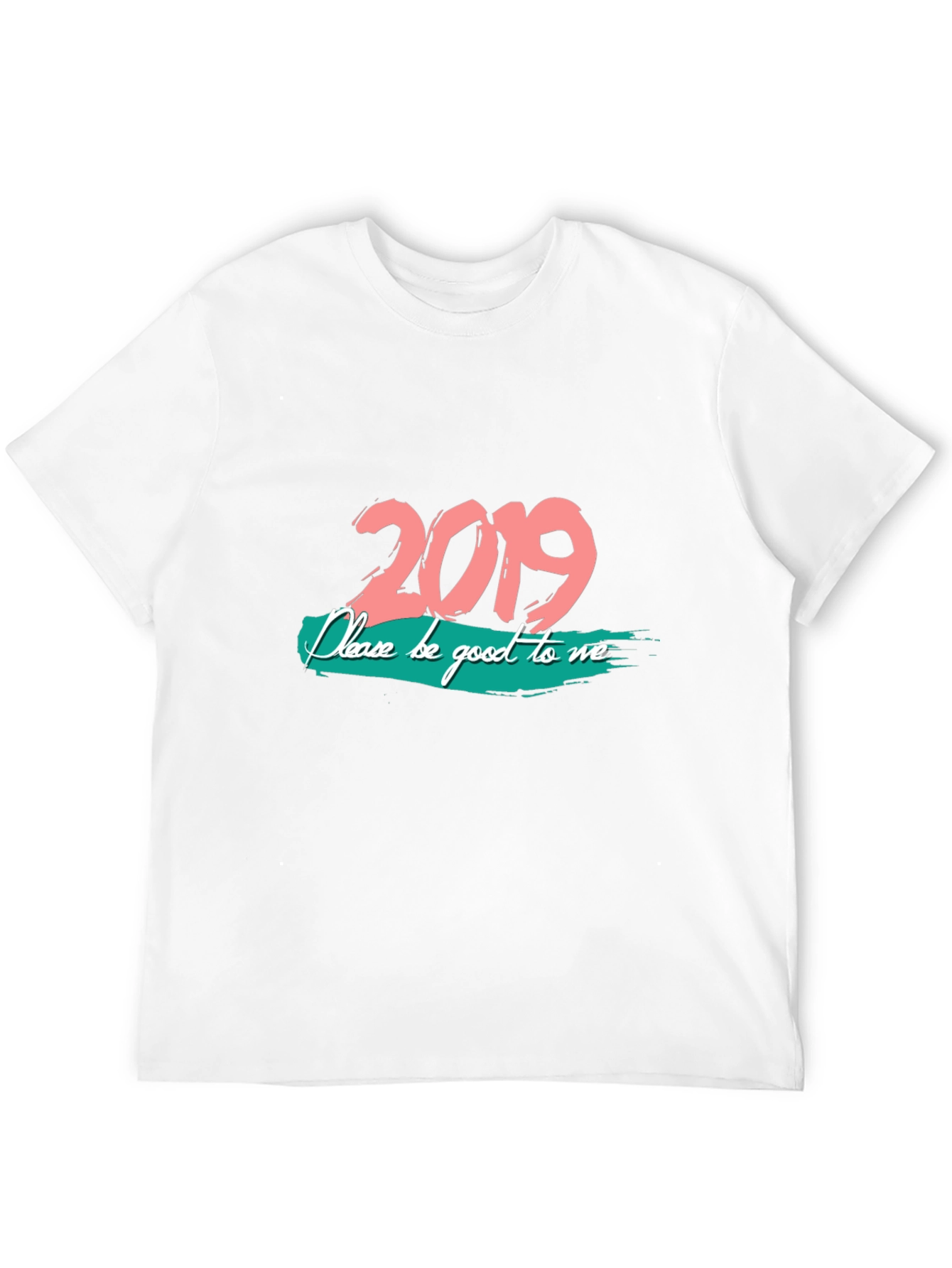 2019 Graphic Print Black T-Shirt