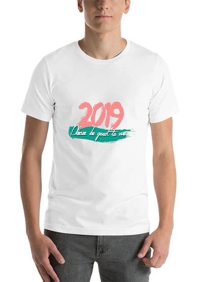 2019 Graphic Print Black T-Shirt