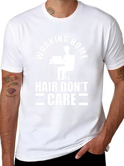Working Home Hair Dont Care Black T-Shirt
