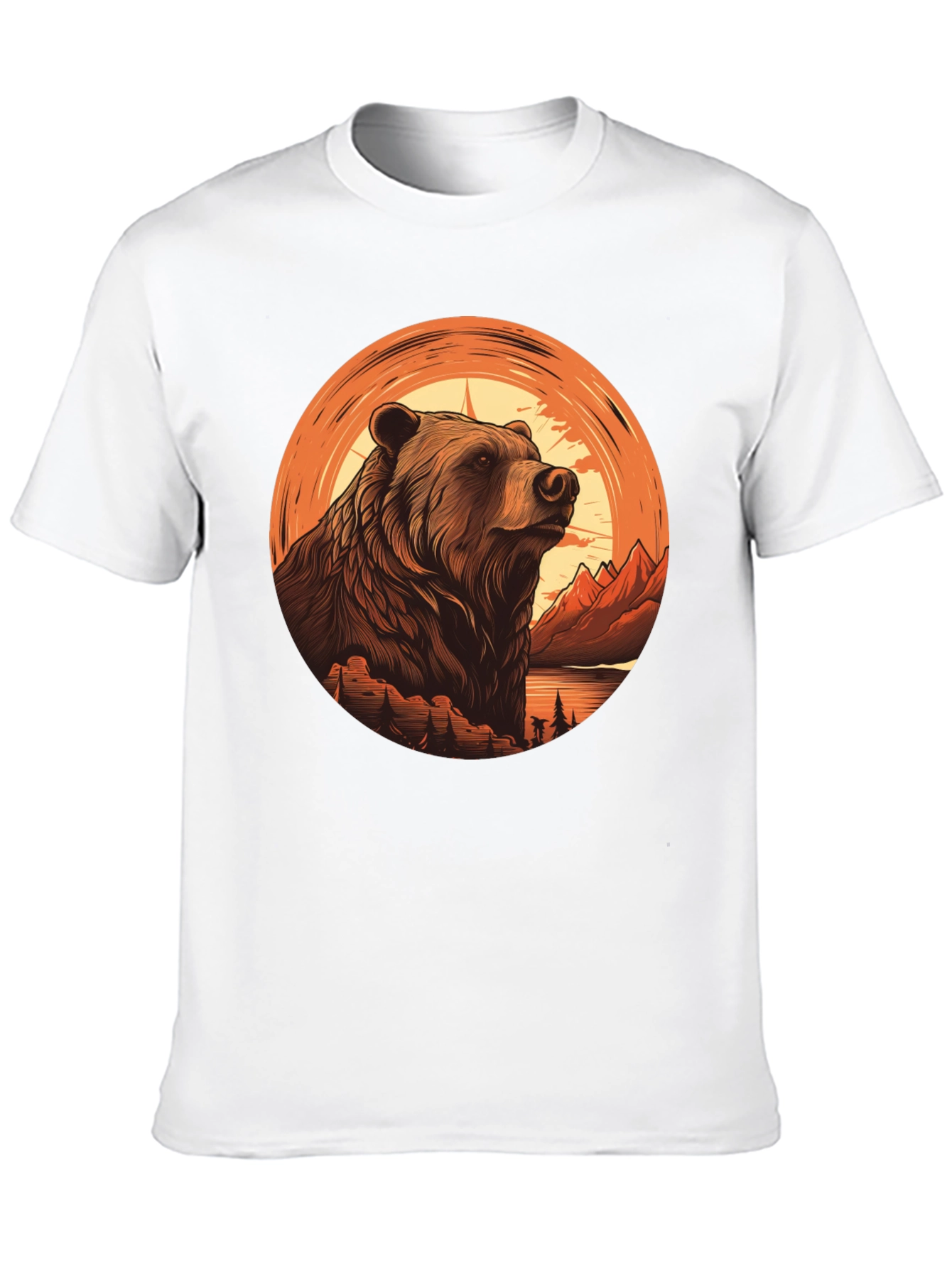 Grizzly Bear Graphic Tee - Nature Adventure Shirt