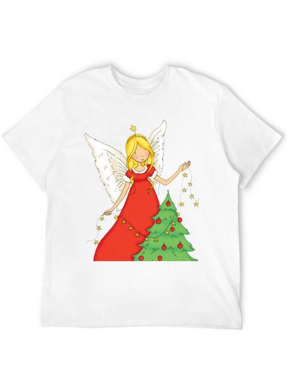 Festive Christmas Angel Graphic Tee