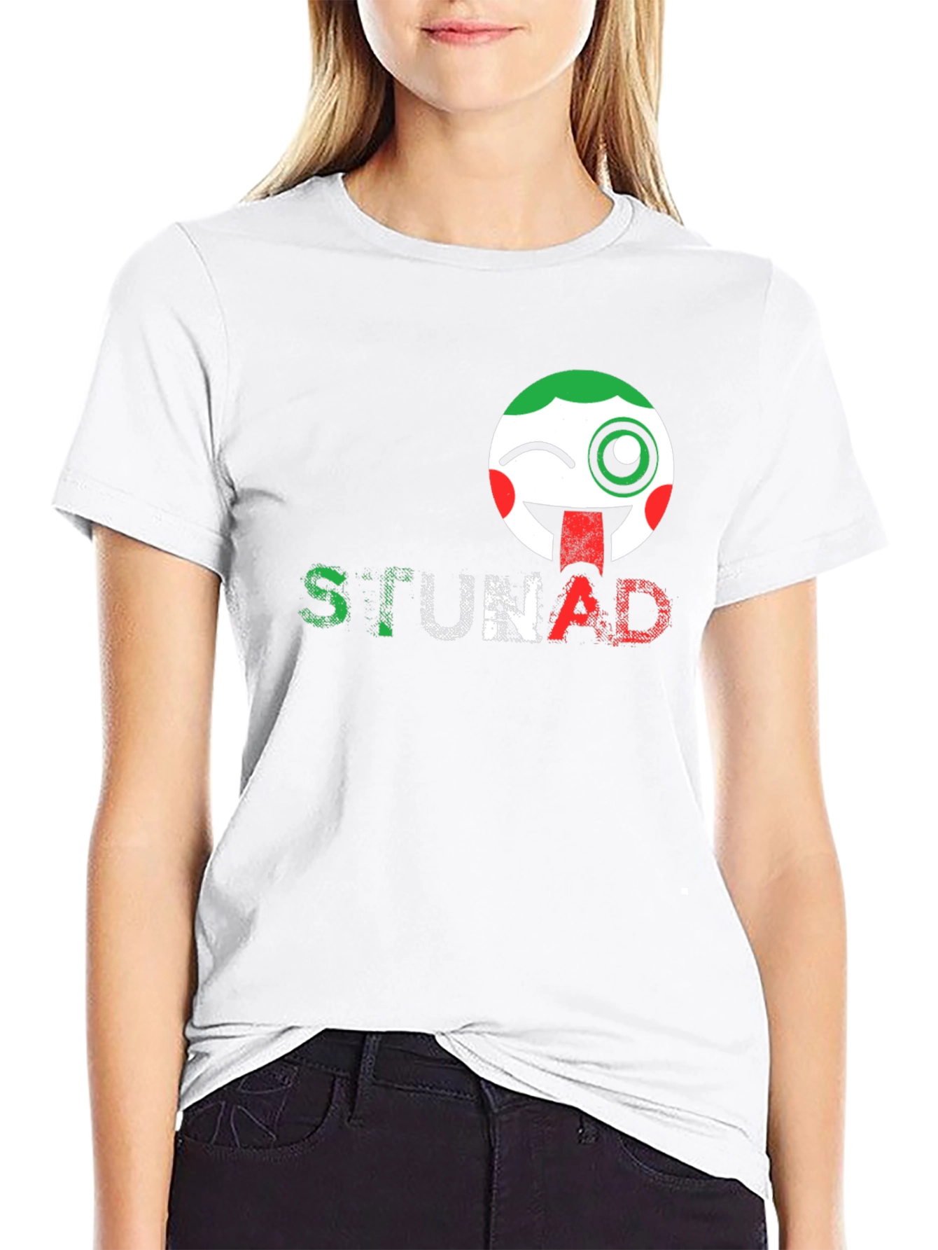 STUNAD Graphic Tee - Italian Flag Emoji Design