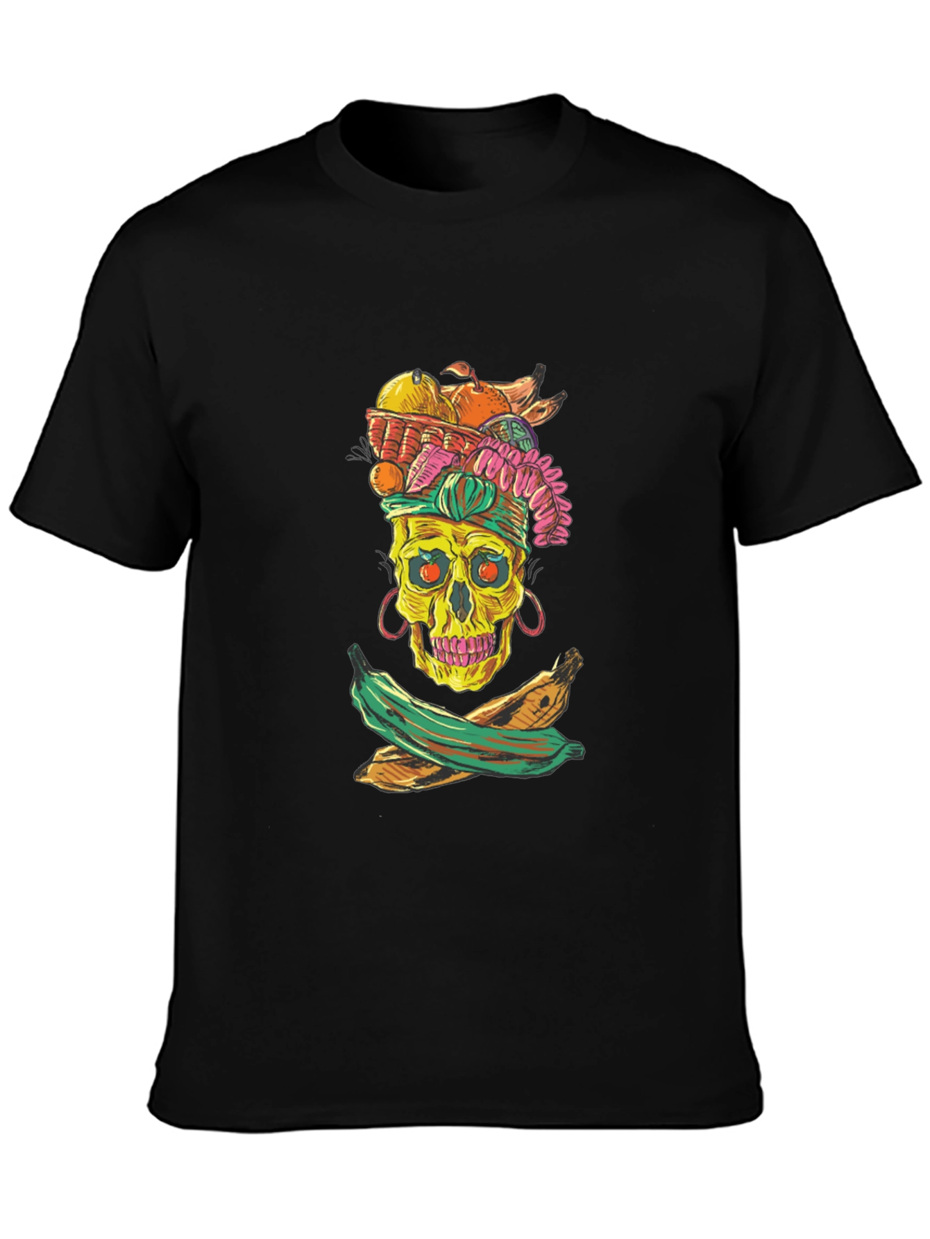 Skull & Fruit Graphic T-Shirt - Unique Design