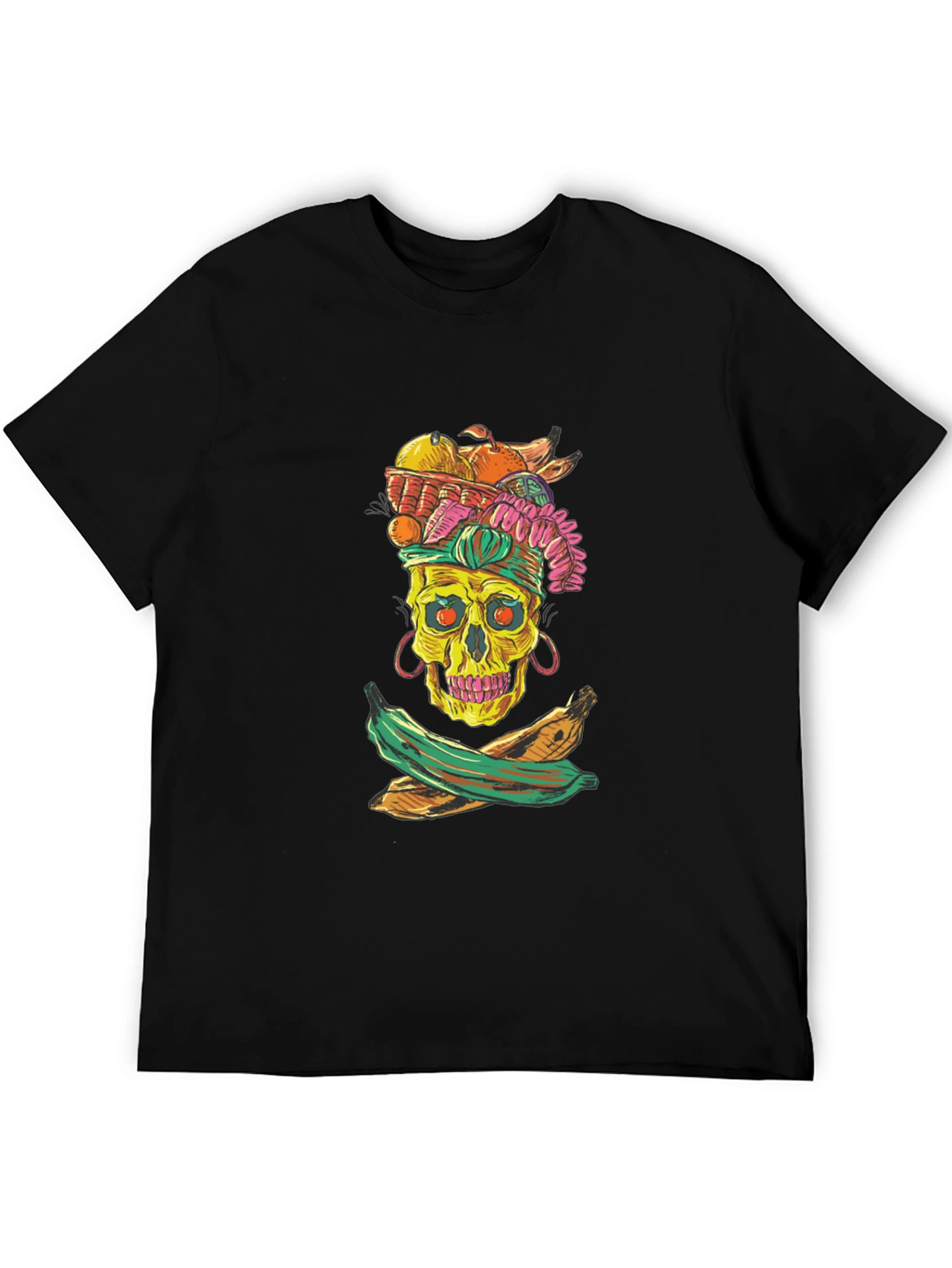 Skull & Fruit Graphic T-Shirt - Unique Design