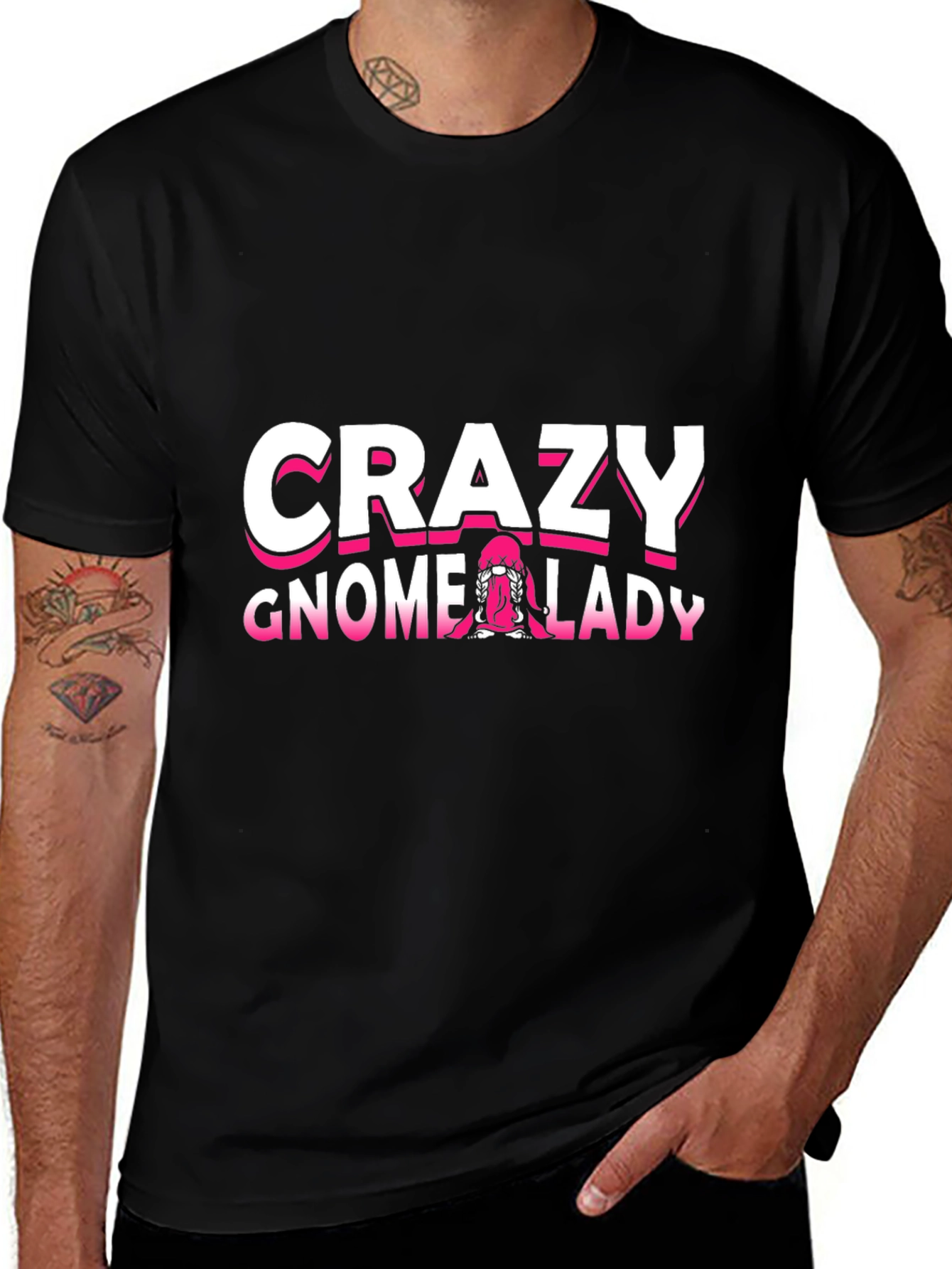 Crazy Gnome Lady T-Shirt