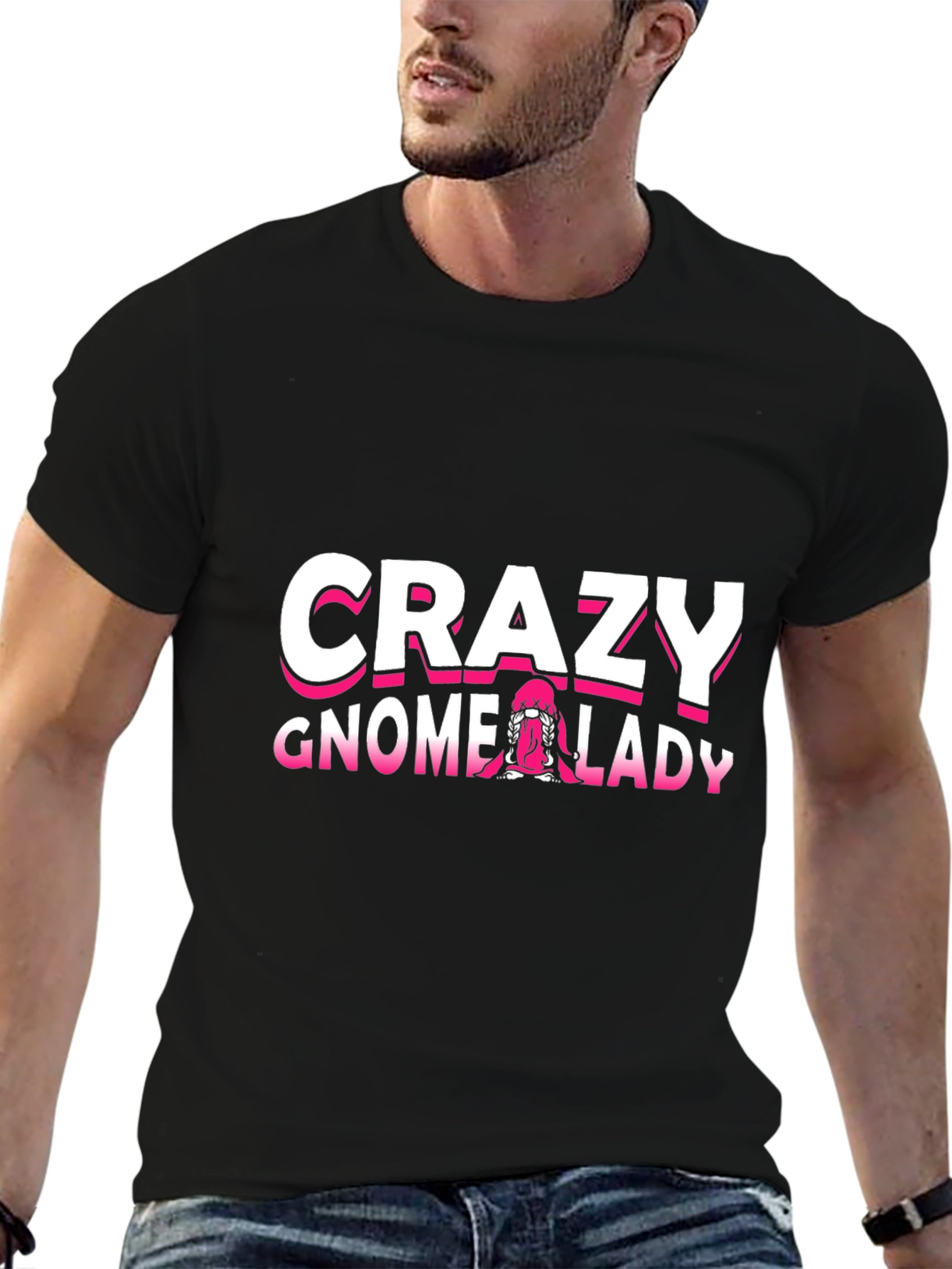 Crazy Gnome Lady T-Shirt