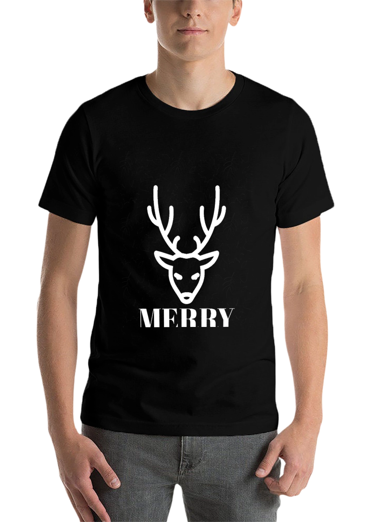 Merry Reindeer Graphic Tee - Holiday Style
