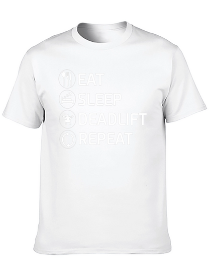 Eat Sleep Deadlift Repeat Graphic T-Shirt
