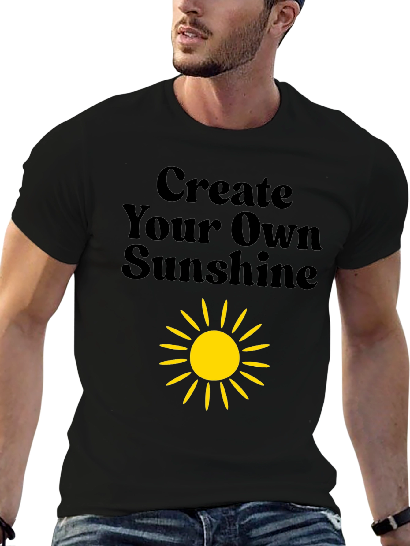 Create Your Own Sunshine Black Graphic Tee