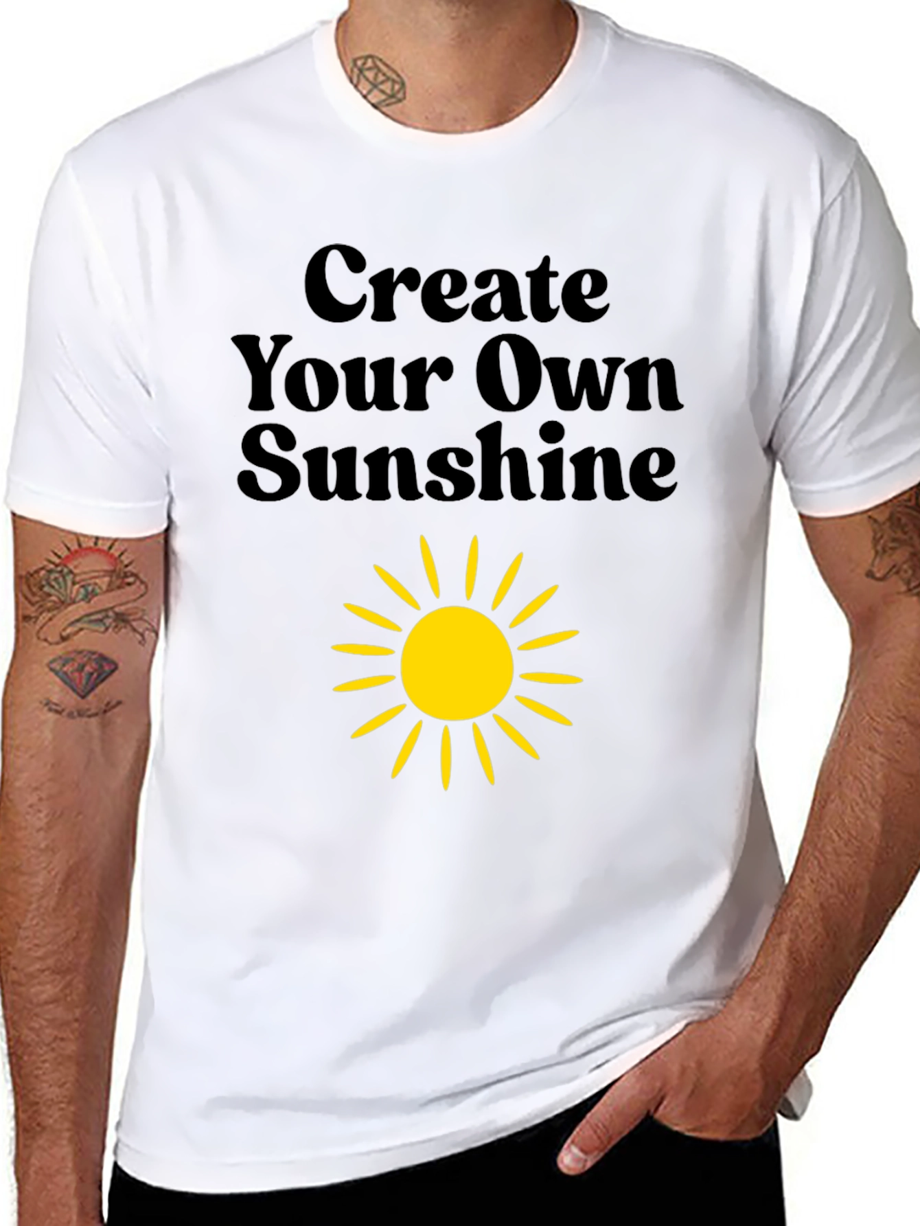 Create Your Own Sunshine Black Graphic Tee