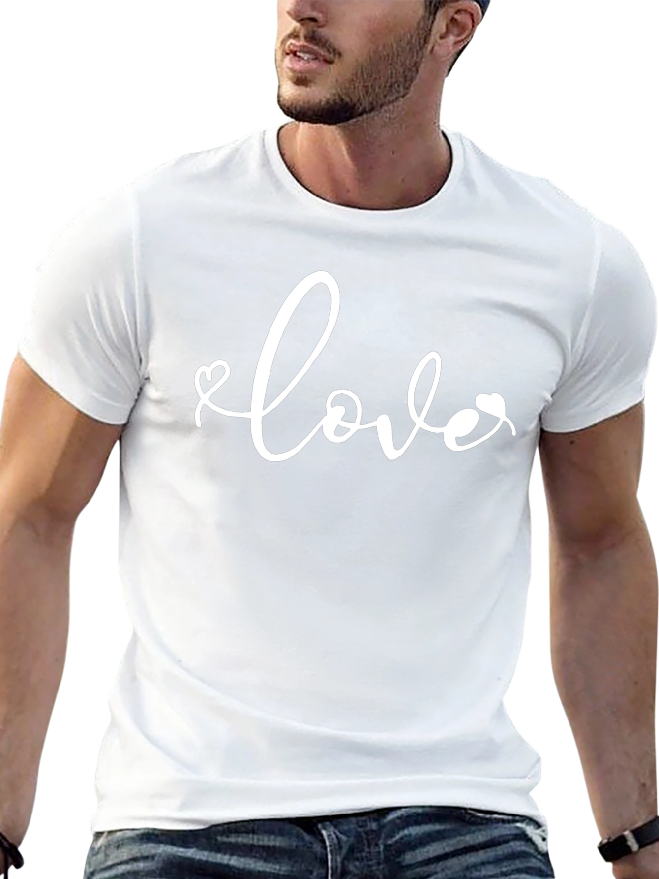Love Graphic Tee - Stylish Black Cotton T-Shirt