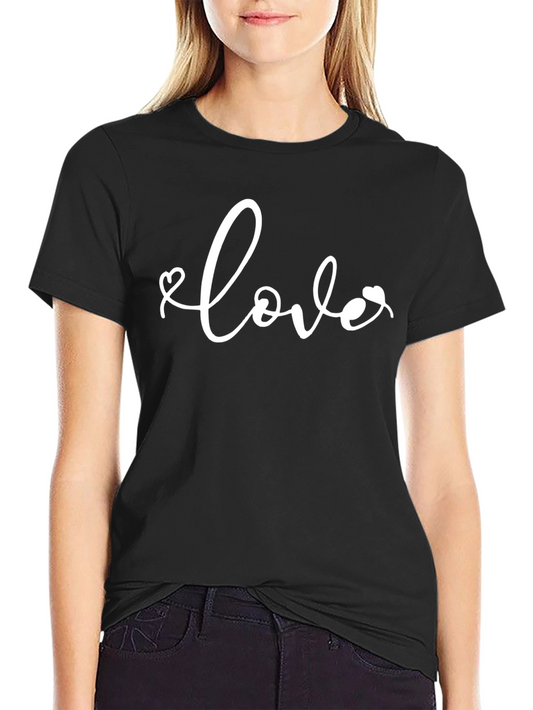 Love Graphic Tee - Stylish Black Cotton T-Shirt