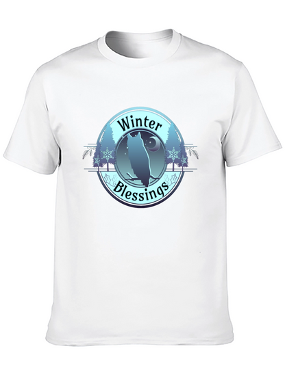 Winter Blessings Owl Graphic T-Shirt