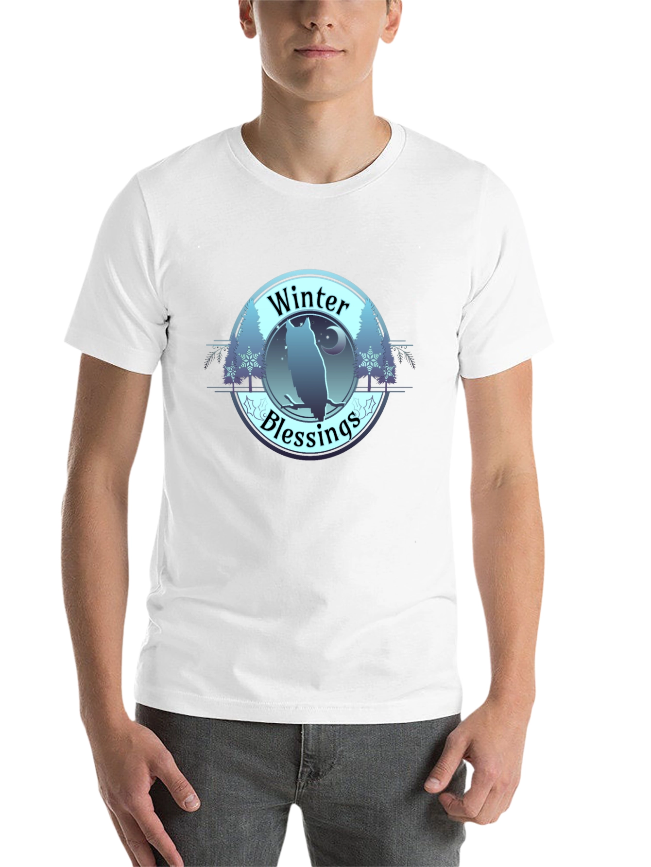 Winter Blessings Owl Graphic T-Shirt