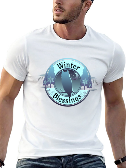 Winter Blessings Owl Graphic T-Shirt