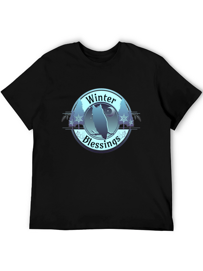 Winter Blessings Owl Graphic T-Shirt