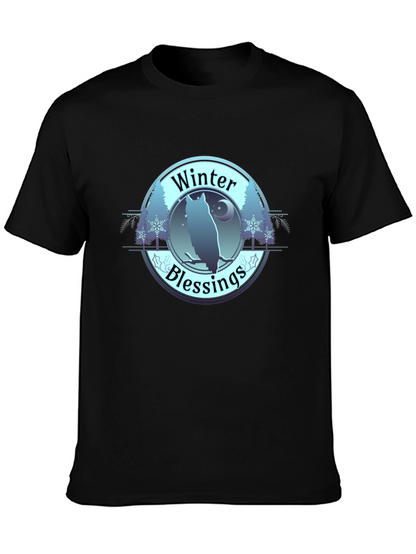 Winter Blessings Owl Graphic T-Shirt